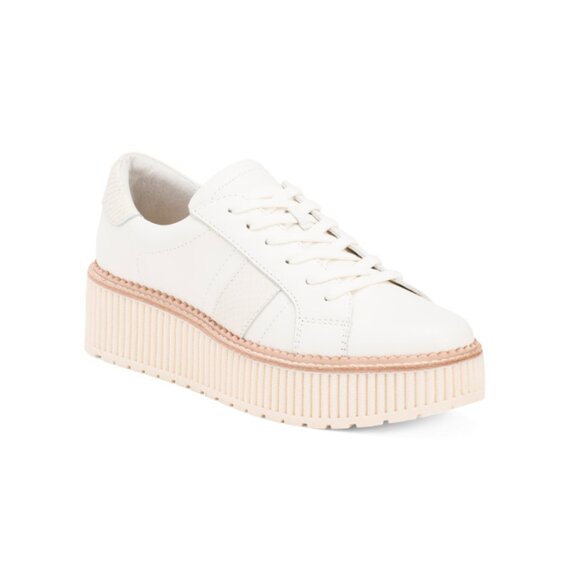 DOLCE VITA White Leather Leather Tiger Sneakers - Picture 1 of 2